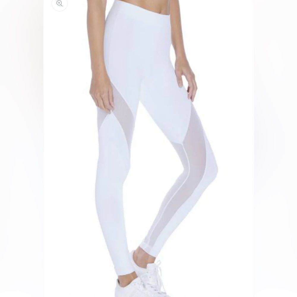 Koral Frame High Rise Leggings in white with sheer mesh panels BNWT - Picture 4 of 7